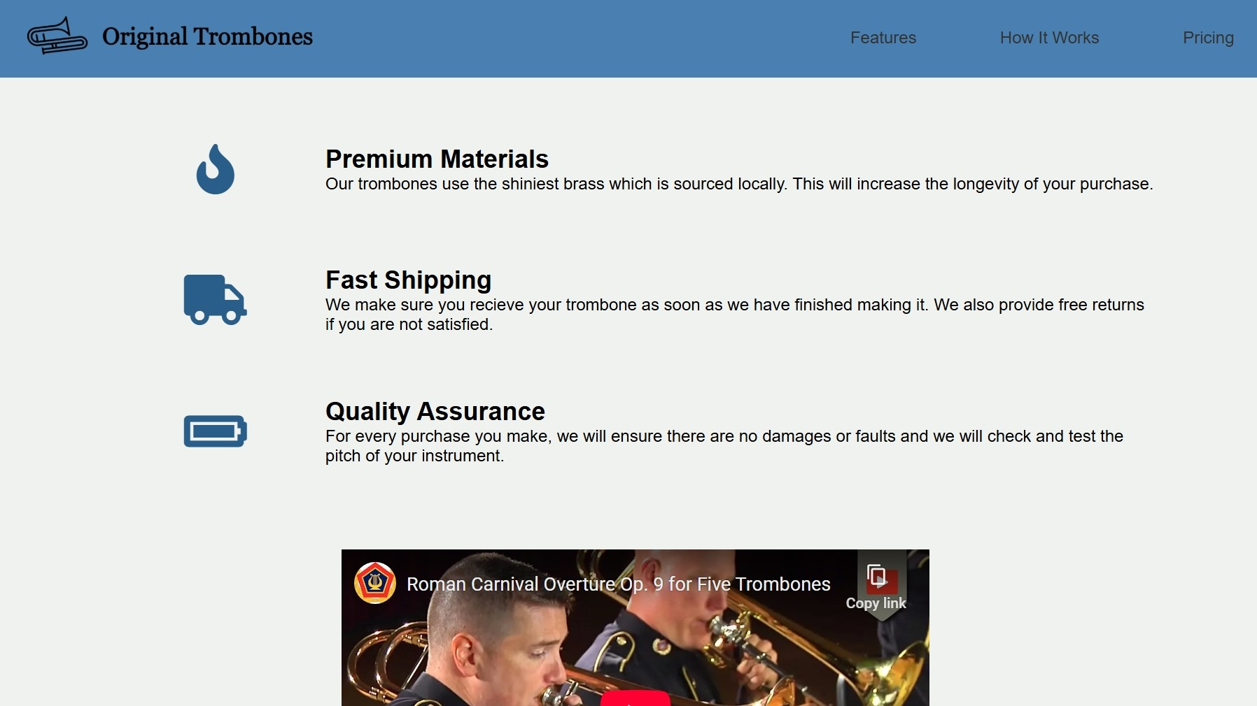 Original Trombones Hero Section