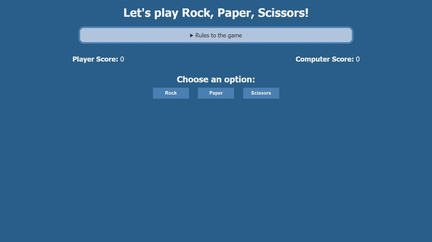 Rock Paper Scissors Hero Section